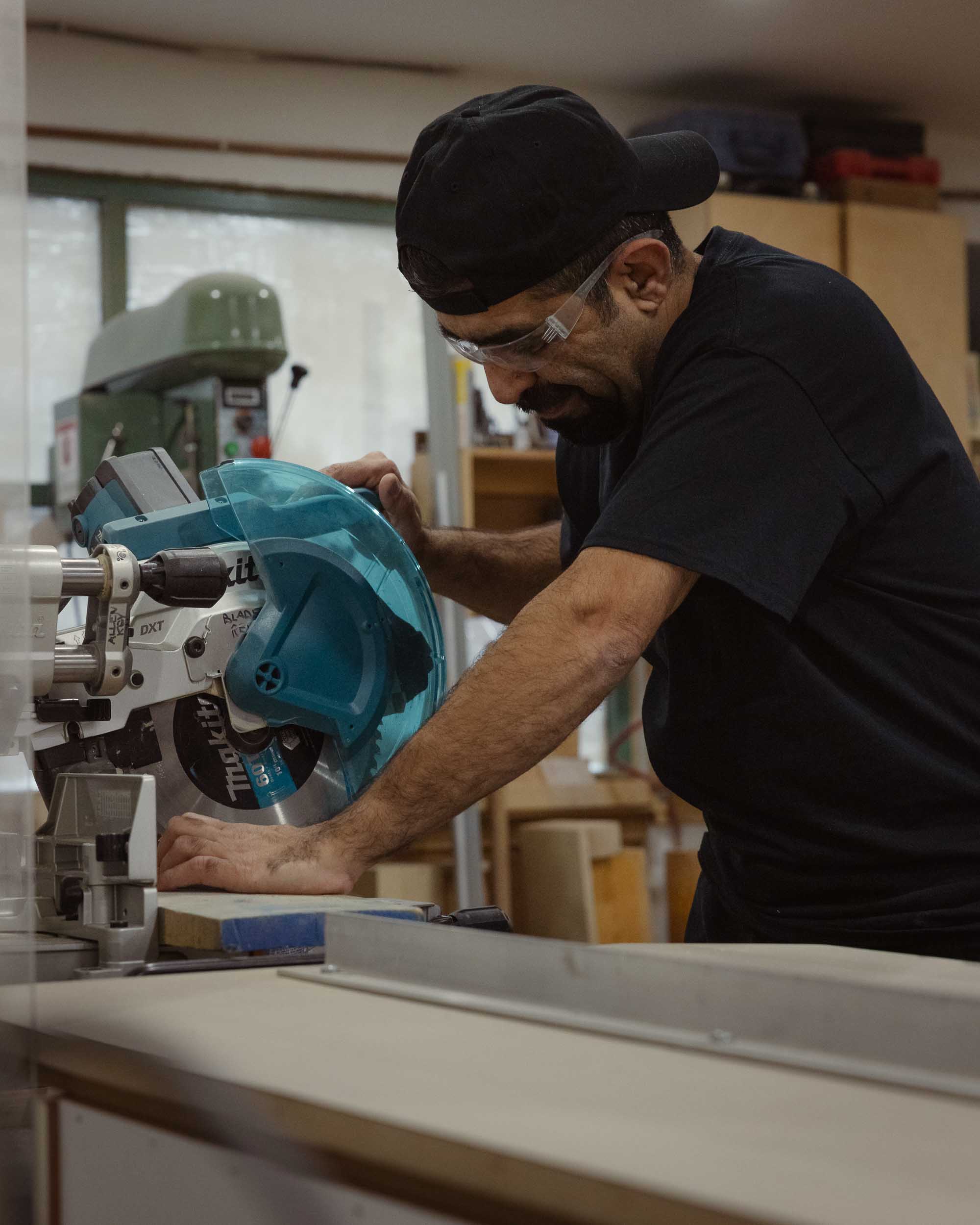 man in woodworking shop